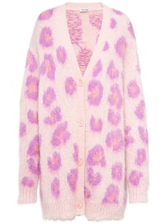 Miu Miu leopard oversized cardigan