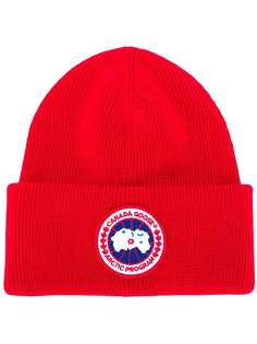 Canada Goose logo patch beanie