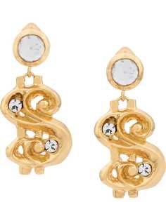 Moschino dollar sign earrings