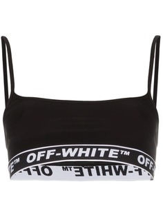 Off-White эластичный топ с логотипами