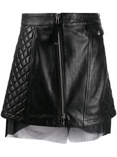 Diesel Black Gold quilted leather skirt