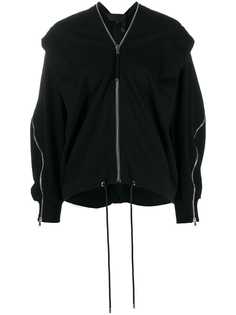 Diesel Black Gold draped zip-detail jumper