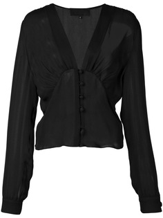 Nili Lotan sheer chiffon blouse