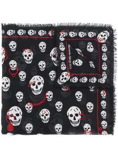 Alexander McQueen платок с принтом Skull