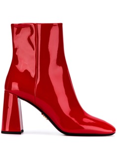 Prada лакированные ботильоны на молнии