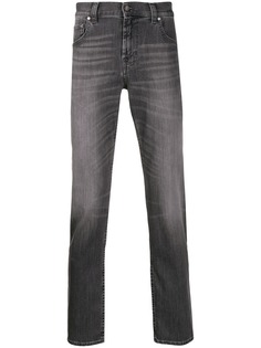 7 For All Mankind зауженные джинсы с эффектом потертости