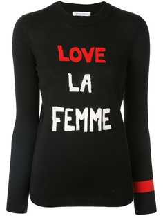 Bella Freud Love La Femme slogan sweater