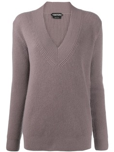 Tom Ford ribbed v-neck jmper