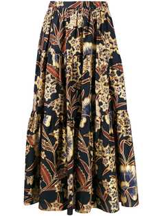 Ulla Johnson floral print tiered skirt