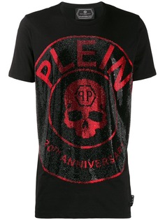 Philipp Plein футболка с декором Skull и стразами