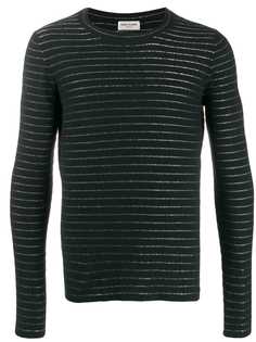 Saint Laurent metallic stripes knitted sweater
