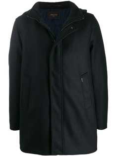Paltò textured hooded coat