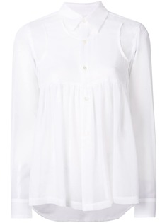 Comme Des Garçons Comme Des Garçons gathered detail sheer blouse