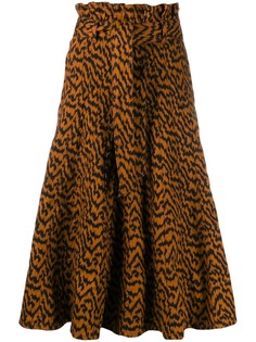 Ulla Johnson high-waisted animal print skirt