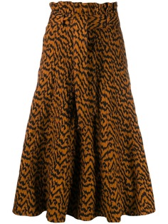 Ulla Johnson high-waisted animal print skirt