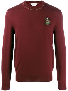 Alexander McQueen embroidered beetle knitted sweater