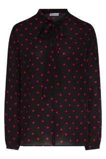 Черная блузка с принтом RED Valentino