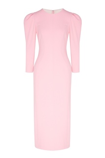 Розовое платье с объемными рукавами Ulyana Sergeenko