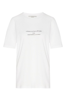 Белая футболка с принтом в виде надписи Stella Mc Cartney