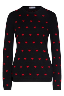 Черный джемпер с узором RED Valentino