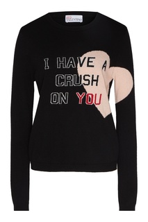 Черный джемпер с рисунком RED Valentino