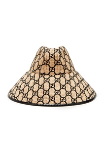 Плетеная шляпа с монограммами Gucci