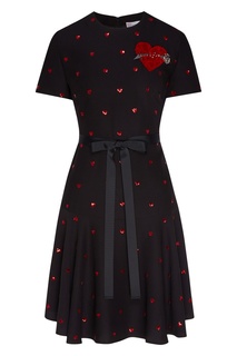 Черное платье с пайетками RED Valentino