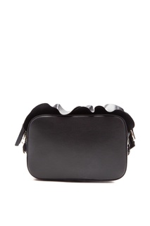 Черная кожаная сумка Rock Ruffles RED Valentino