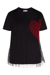 Черная футболка с сеткой RED Valentino
