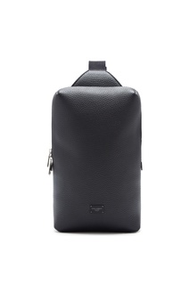 Черный наплечный рюкзак из кожи Dolce & Gabbana