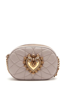 Серая овальная сумка Devotion Dolce & Gabbana