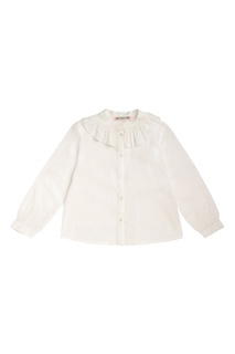 Белая блуза из фактурной ткани Bonpoint