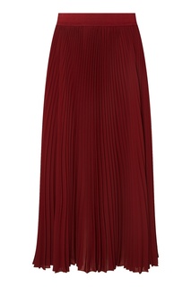 Плиссированная юбка бордового цвета Alena Akhmadullina