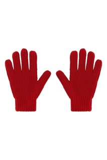 Красные вязаные перчатки Bonpoint