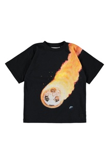 Черная футболка с принтом в виде кометы Molo