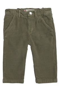 Вельветовые брюки зеленого цвета Bonpoint