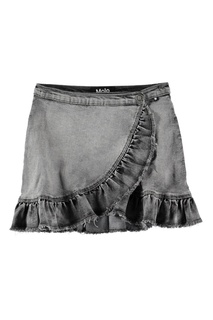 Серая юбка из денима с запахом Molo