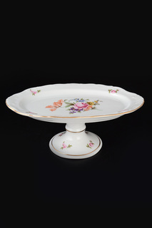 Блюдо овальное на ножке 25 см Bohemia