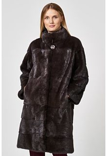 Норковая шуба с воротником-стойкой Flaumfeder