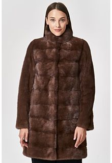 Норковая шуба с воротником-стойкой Flaumfeder