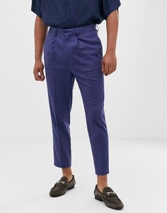 Укороченные брюки ASOS DESIGN - Темно-синий