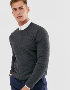 Темно-серый джемпер из овечьей шерсти ASOS DESIGN - Серый
