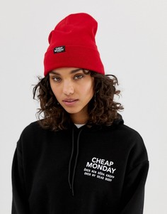 Шапка-бини с логотипом Cheap Monday - Красный