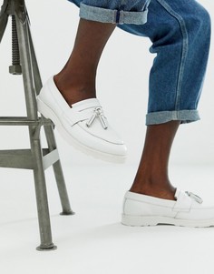 Белые кожаные лоферы с кисточками ASOS DESIGN - Белый