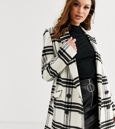 Двубортное пальто в клетку ASOS DESIGN Tall - Мульти