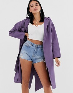 Длинная пурпурная парка ASOS DESIGN - Фиолетовый