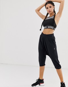 Черные укороченные брюки Reebok Training - Черный