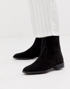 Черные замшевые ботильоны ASOS DESIGN Alfie - Черный