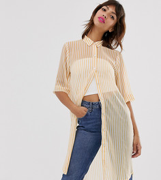 Платье-рубашка в полоску Ichi - Белый