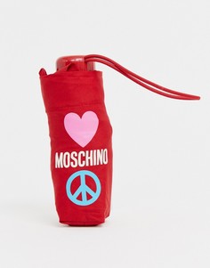 Маленький зонт Moschino love and peace